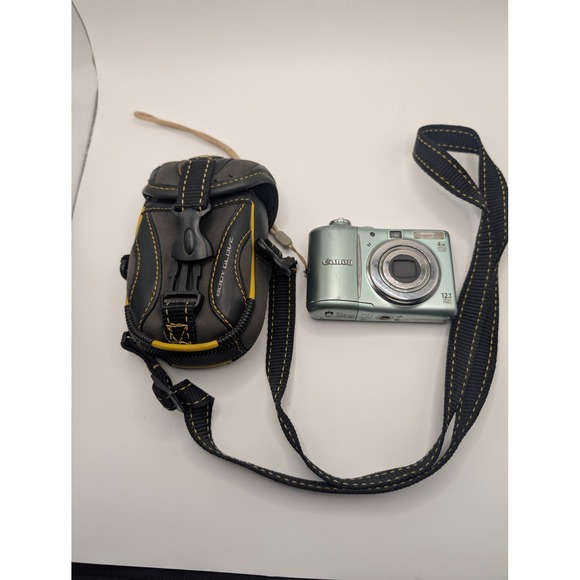 Canon PowerShot A1100 IS 12.1MP Blue Digital Camera 4x Zoom Bundle Case